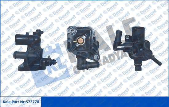 KALE 572770 Termostat 88°C Plastik Govdeli Komple Alfa Romeo Mito Citroen Nemo Fiat 500 Doblo Egea Fiorino Panda Punto Qubo Lancia Ypslion Opel Combo Peugeot Bipper